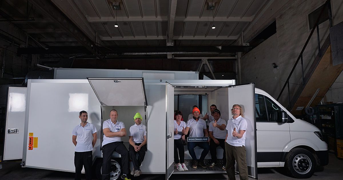 Contact Worxpace PRO whose team is pictured with this service truck